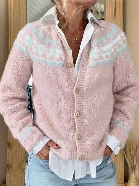 Sarah Patterned Knit Cardigan