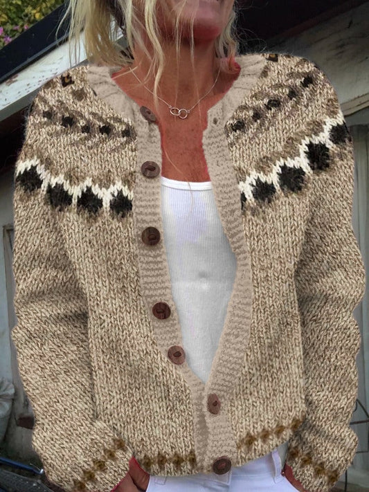 Aubree Patterned Knit Cardigan