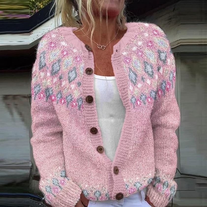 Hazel Patterned Knit Cardigan