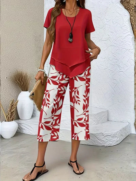 Brielle Printed Two-Piece Lounge Set