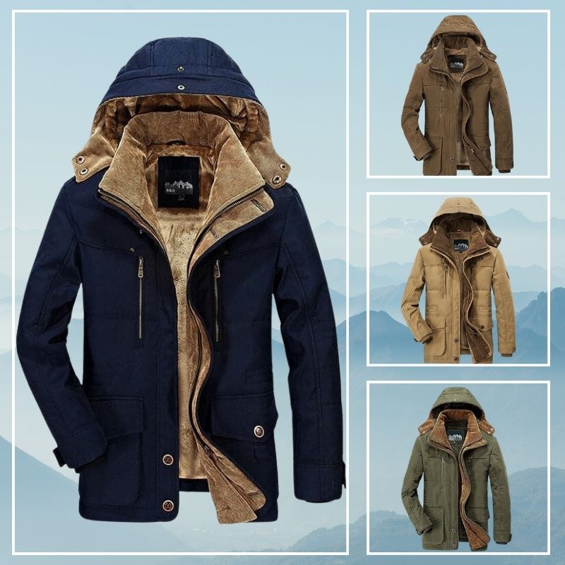 Fleece-Lined Cargo Winter Jacket
