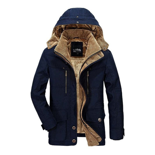 Fleece-Lined Cargo Winter Jacket