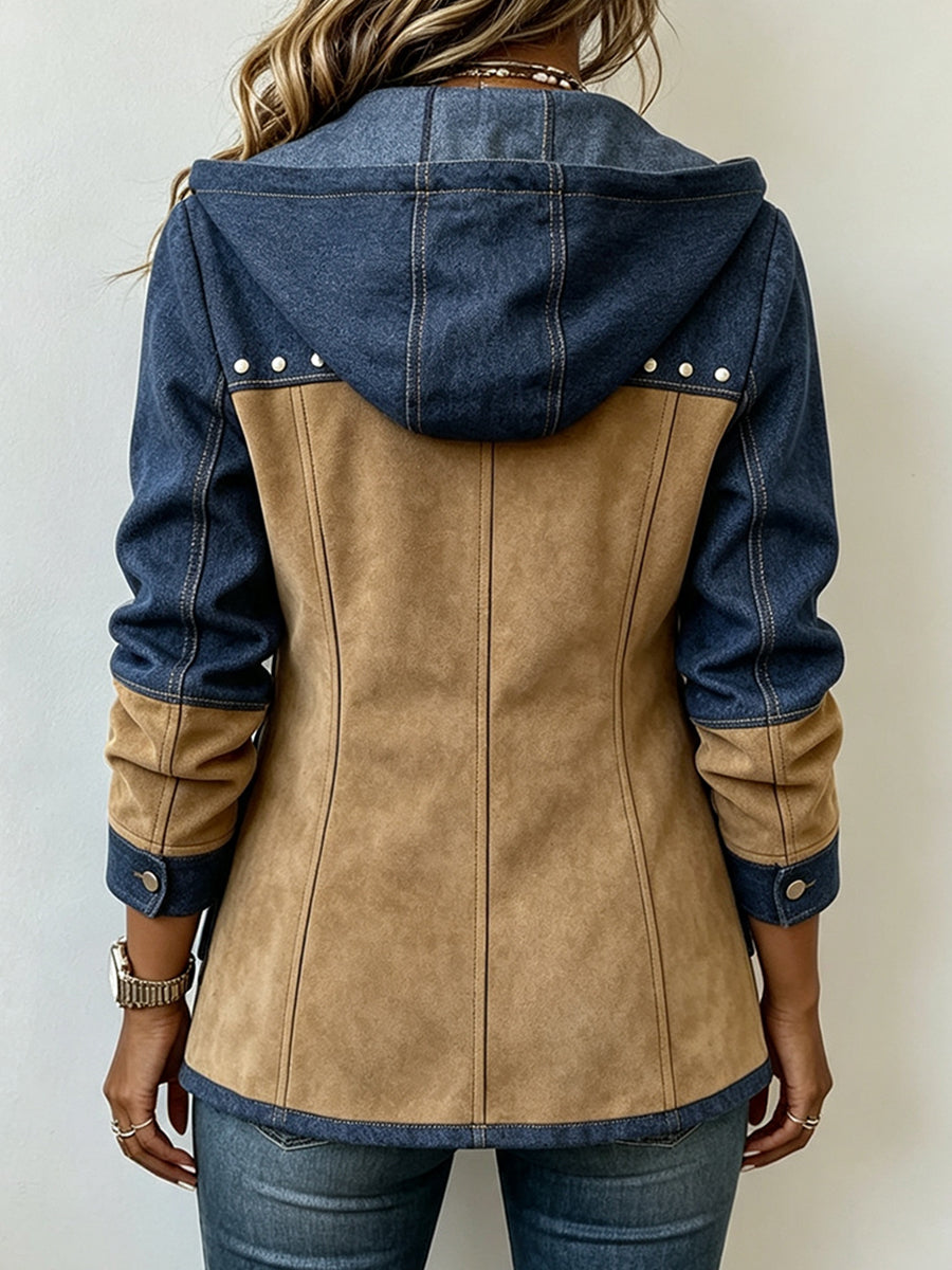 Two-Tone Hooded Jacket