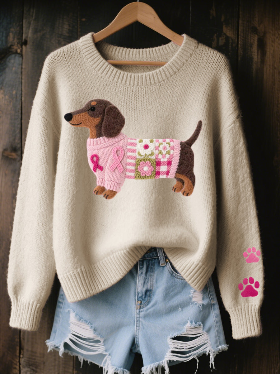 Bibi Dachshund Knit Sweater